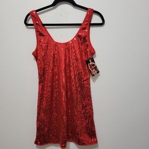 NWT Red Sequin Dress